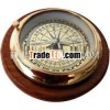desk compass, , nautical gift compass- compass with wooden base 13129