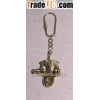 nautical brass keychain/souvenir keychain/Brass Sextant Keychain