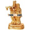 Radha Krishna - Tiny Hindu Religious Sculpture India Home Decoration Metal Craft