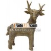 Deer - Tribal Dhokra Metal Animal Artifact from India Craft Home Decor