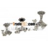 Indian Handicrafts White Metal Candle Stand