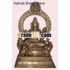 Goddess Saraswati Brass Handmade Statue with frame