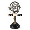 armillary sphere with wooden base