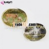 cheap simple oval promotional gift souvenir metal magnet.