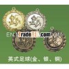 Soccer Metal Medal with gold, sliver, copper