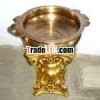 Brass Flower floating pot with stand for wedding decor