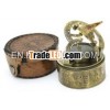 drum sundial compass, , nautical gift compass- compass with leather box-13129