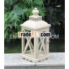 FSC white wood wedding candle lantern
