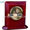 Square desktop rosewood carving clock