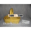 yellow wood chips basket