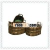 eco-friendy woven antique wooden fruit basket for storage