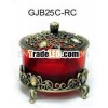 decorative jewelry box antique metal trinket box embroidered jewelry box