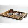 Wooden Backgammon set in Inlaid Quality with wooden backgammon pieces
