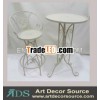 Metal tall bar table and chairs
