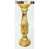 Candle Holder Made of Wood & Iron With Polish Finish