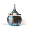 Pot Mango Wood with Lid Technic Color Decorated