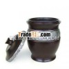 Pot Mango Wood Handicraft with Technic Color Decorated