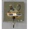wood wall plaque with hooks
