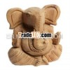 Wooden Big Ear Ganesha Statue Handmade Display Indian Handicrafts Gift Items