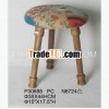 vintage wooden small bar stools