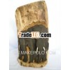 hand carved elephants front view made of teakwood