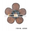 2013 New Real Wood And Iron Flower Wall Decor