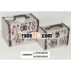 Vintage wooden handbag&box
