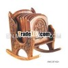 Wooden carved chair shape tea coaster - Gift & decoration - Corporate gift - holiday gift