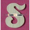 2.5mm height laser cut natural wooden letters S