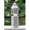 Garden rustic wooden lantern