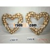 Wooden hanging ornaments;wood love shape decorations