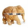 Wooden Elephant Statue Handmade Display Indian Handicrafts Gift Items