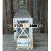garden natural wood candle lantern