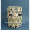 White Pillar Metal Candle Holder With Starfish