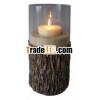 rotten wood finish decorative candle holder tealight holder