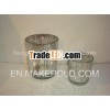 Colorful Electroplating glass candle holder