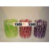 Colorful handpainted glass candle holder