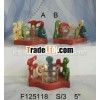 Polyresin christmas t-light holder with sign