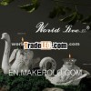 Animal Crafts Swan couple Unique Ceramic candle stand