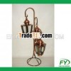 Lantern tree in copper plated finish. including 3 lanterns