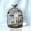 bird home metal candle holder