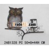 2013 hanging metal with glass candle holder decorated with owl