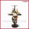 14" fish shaped wrought iron candle holder for home decor