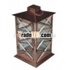 OL0428-ST1 Large Red Bronze Effect Metal Lantern