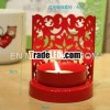 Carve candlestick/wrought iron candlestick/creative desktop furnishing articles red