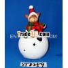 Ceramic reindeer on ball for Christmas decoration