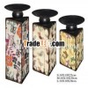 Antique Set of 3 Attractive Wood Candle Holder