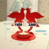 Doves heart-shaped candlestick / wrought iron candlestick/creative desktop furnishing articles red