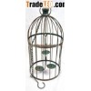 13A235NU decorative antique bird cage metal candle holder