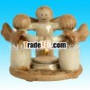 Circle angel ceramic tea light holder --KNS50331